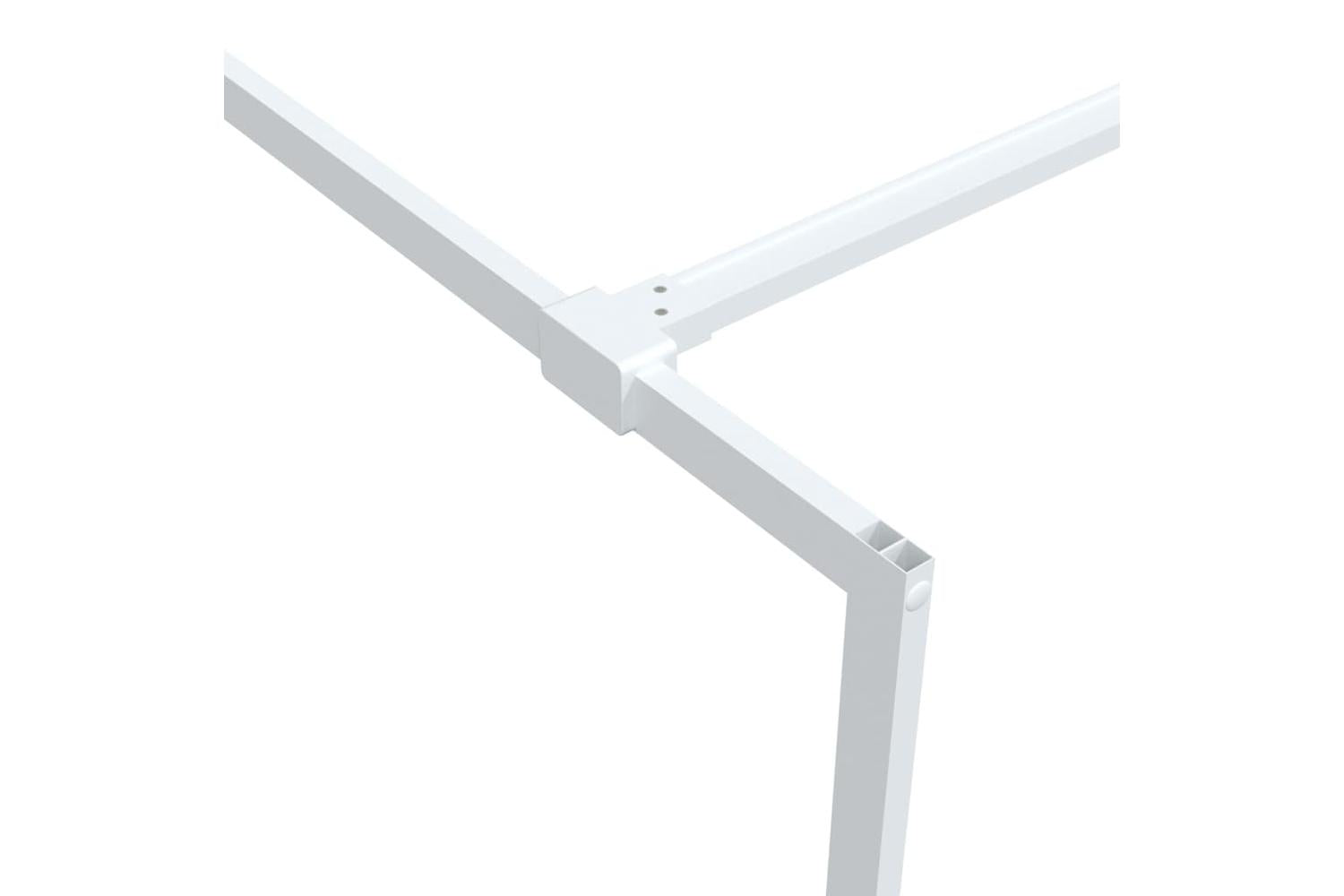 vidaXL 152120 Walk-in Shower Wall White 80x195cm Clear Esg Glass-6