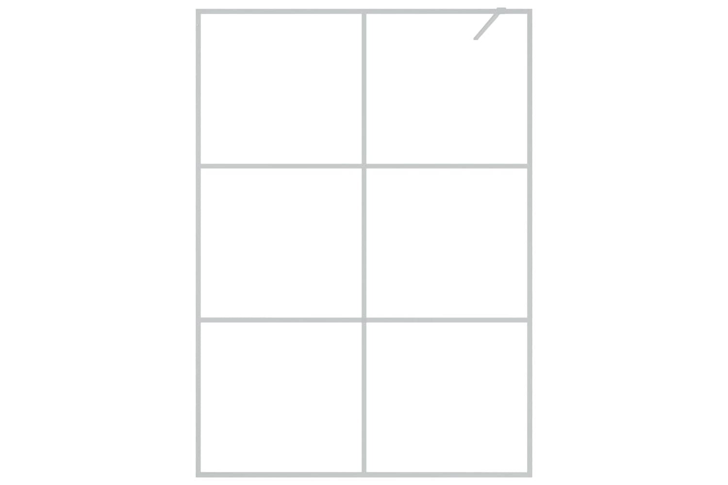 vidaXL 152119 Walk-in Shower Wall Silver 140x195cm Clear Esg Glass-3