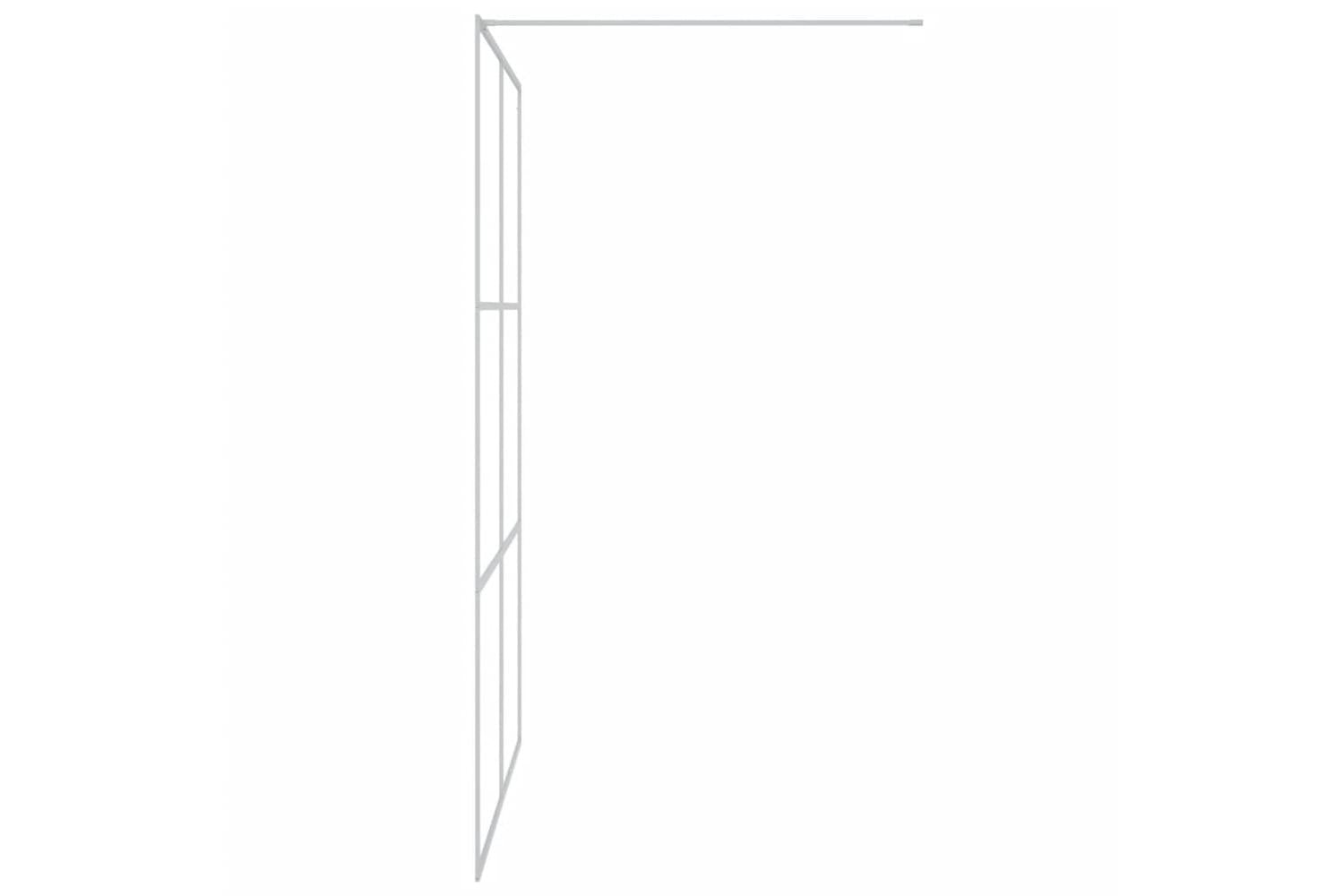 vidaXL 152119 Walk-in Shower Wall Silver 140x195cm Clear Esg Glass-4