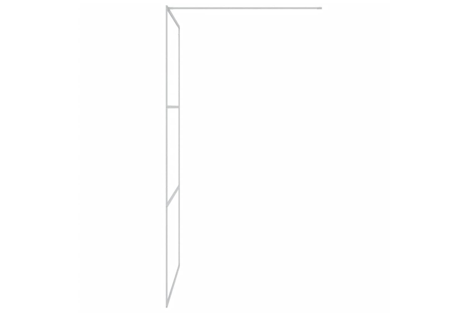 vidaXL 152118 Walk-in Shower Wall Silver 115x195cm Clear Esg Glass-4