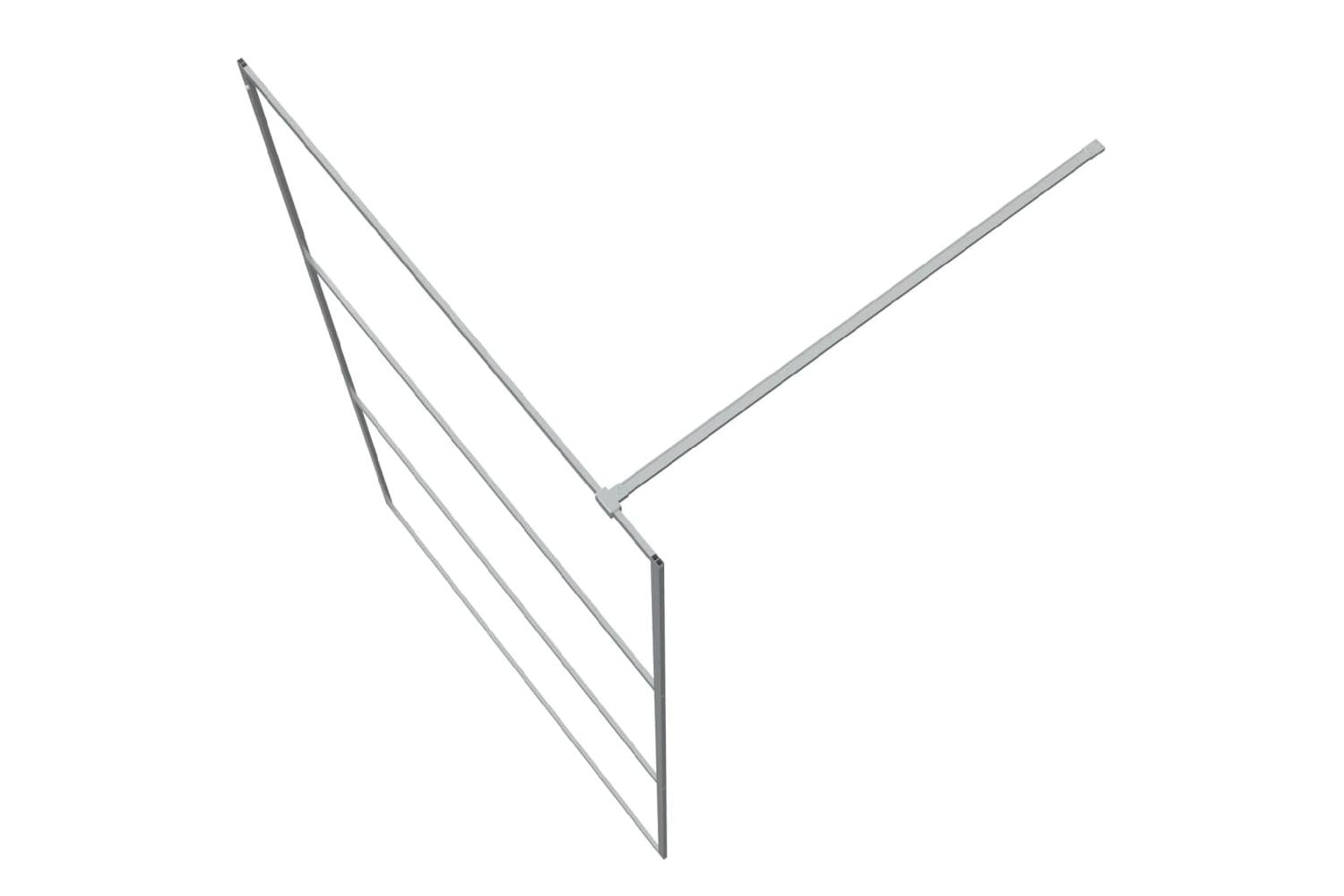vidaXL 152118 Walk-in Shower Wall Silver 115x195cm Clear Esg Glass-5