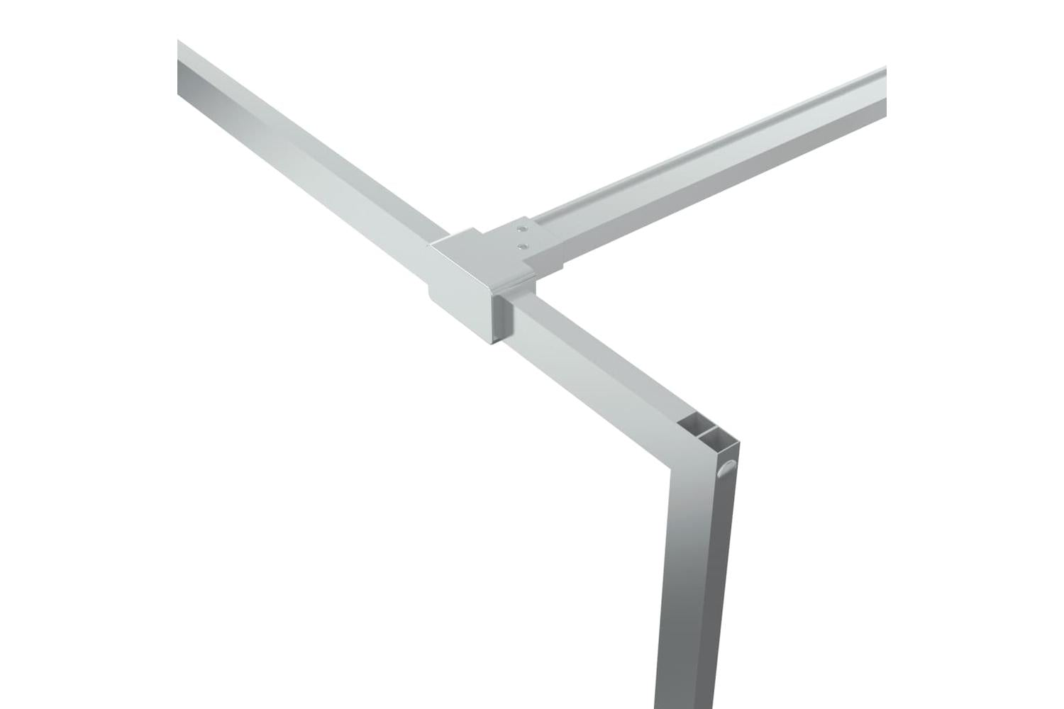 vidaXL 152118 Walk-in Shower Wall Silver 115x195cm Clear Esg Glass-6