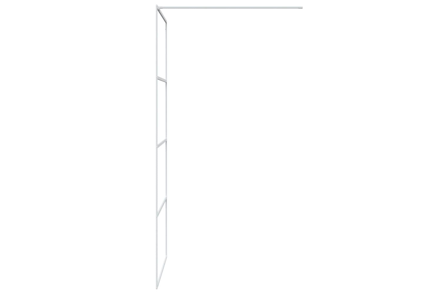 vidaXL 152141 Walk-in Shower Wall White 90x195cm Clear Esg Glass-4