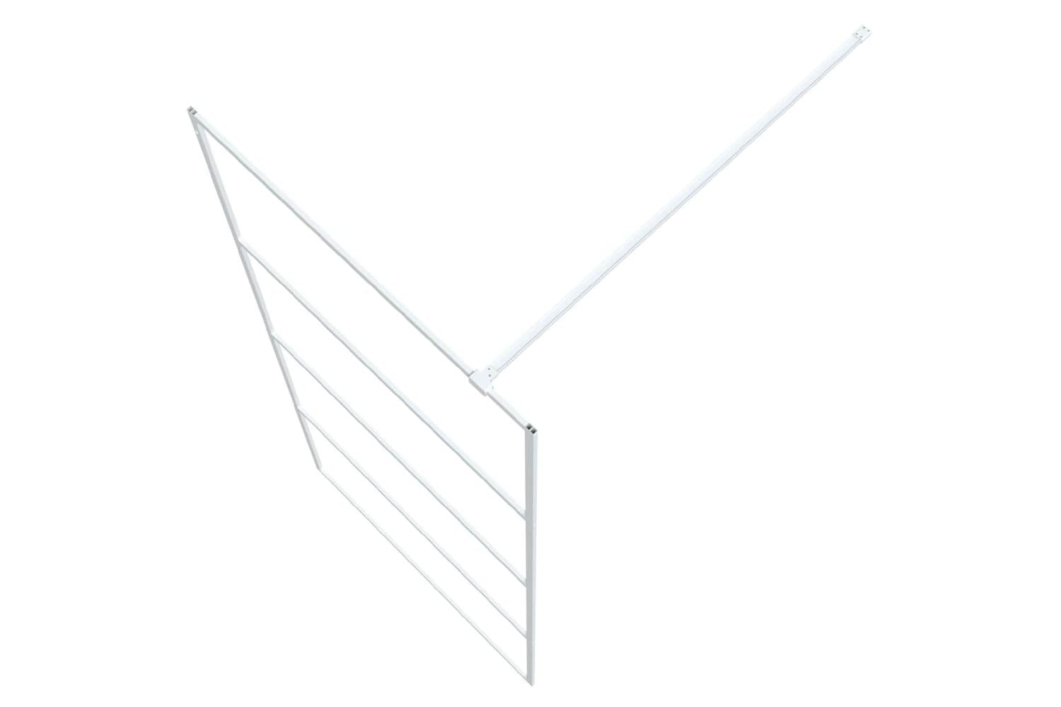 vidaXL 152141 Walk-in Shower Wall White 90x195cm Clear Esg Glass-5