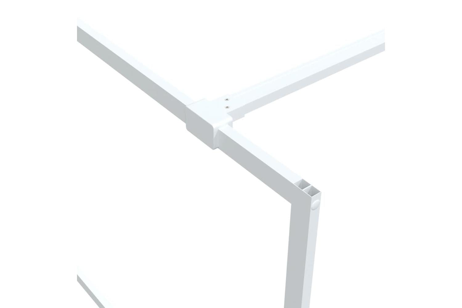 vidaXL 152141 Walk-in Shower Wall White 90x195cm Clear Esg Glass-6