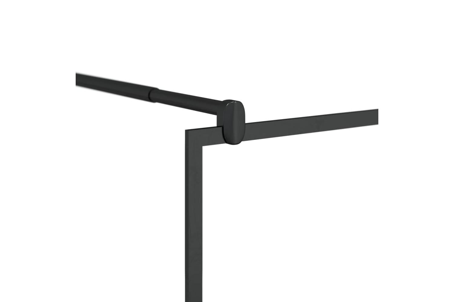 vidaXL 150755 Walk-in Shower Wall With Clear Esg Glass 115x195cm Black-5
