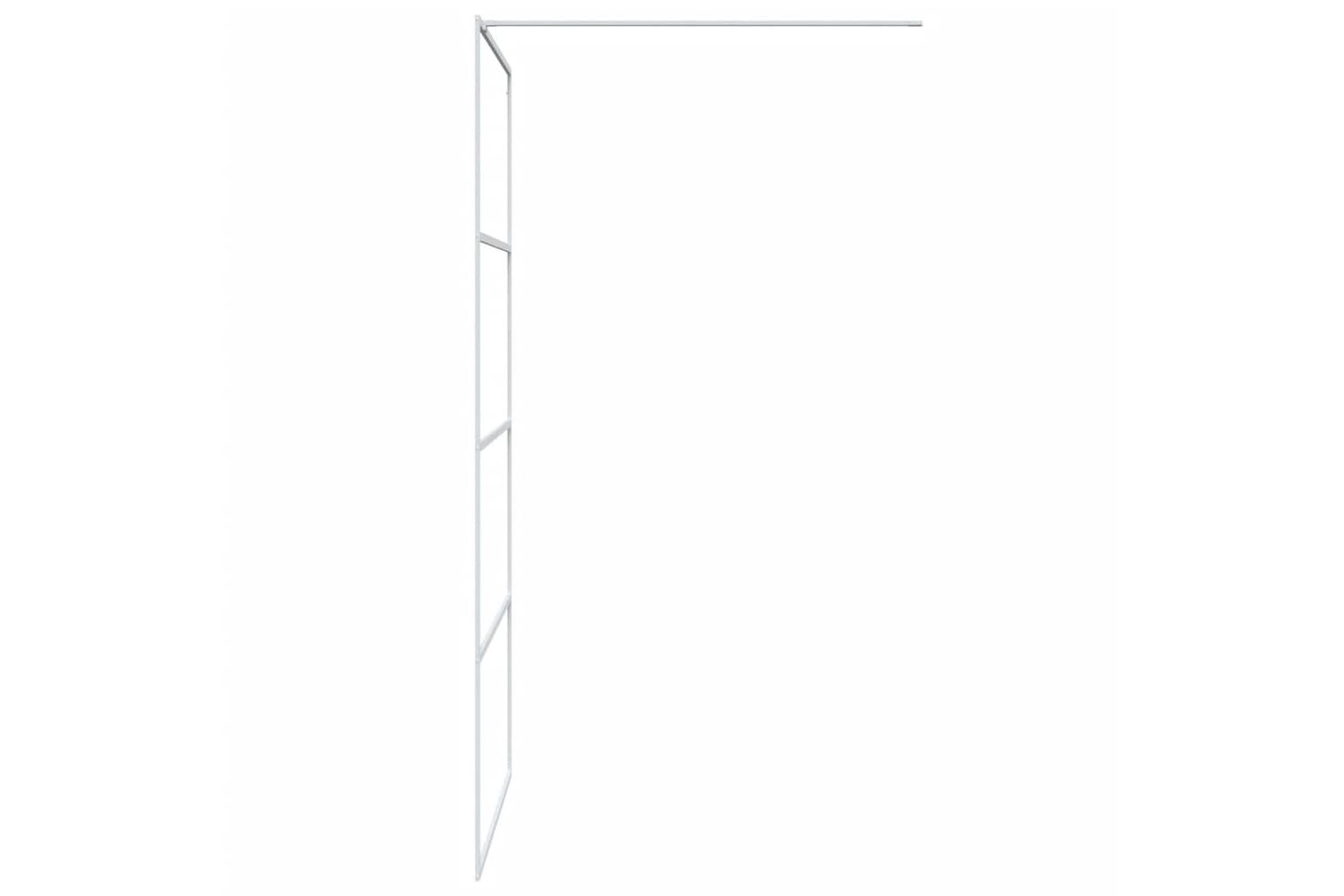 vidaXL 152142 Walk-in Shower Wall White 100x195cm Clear Esg Glass-4