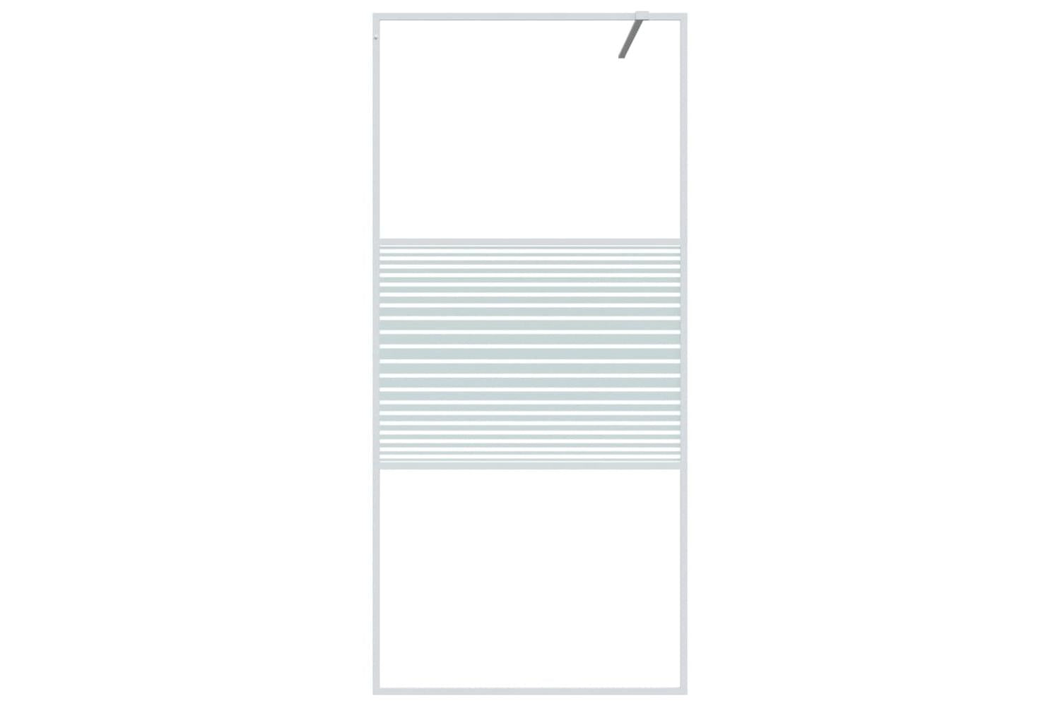 vidaXL 152151 Walk-in Shower Wall White 90x195cm Clear Esg Glass-3
