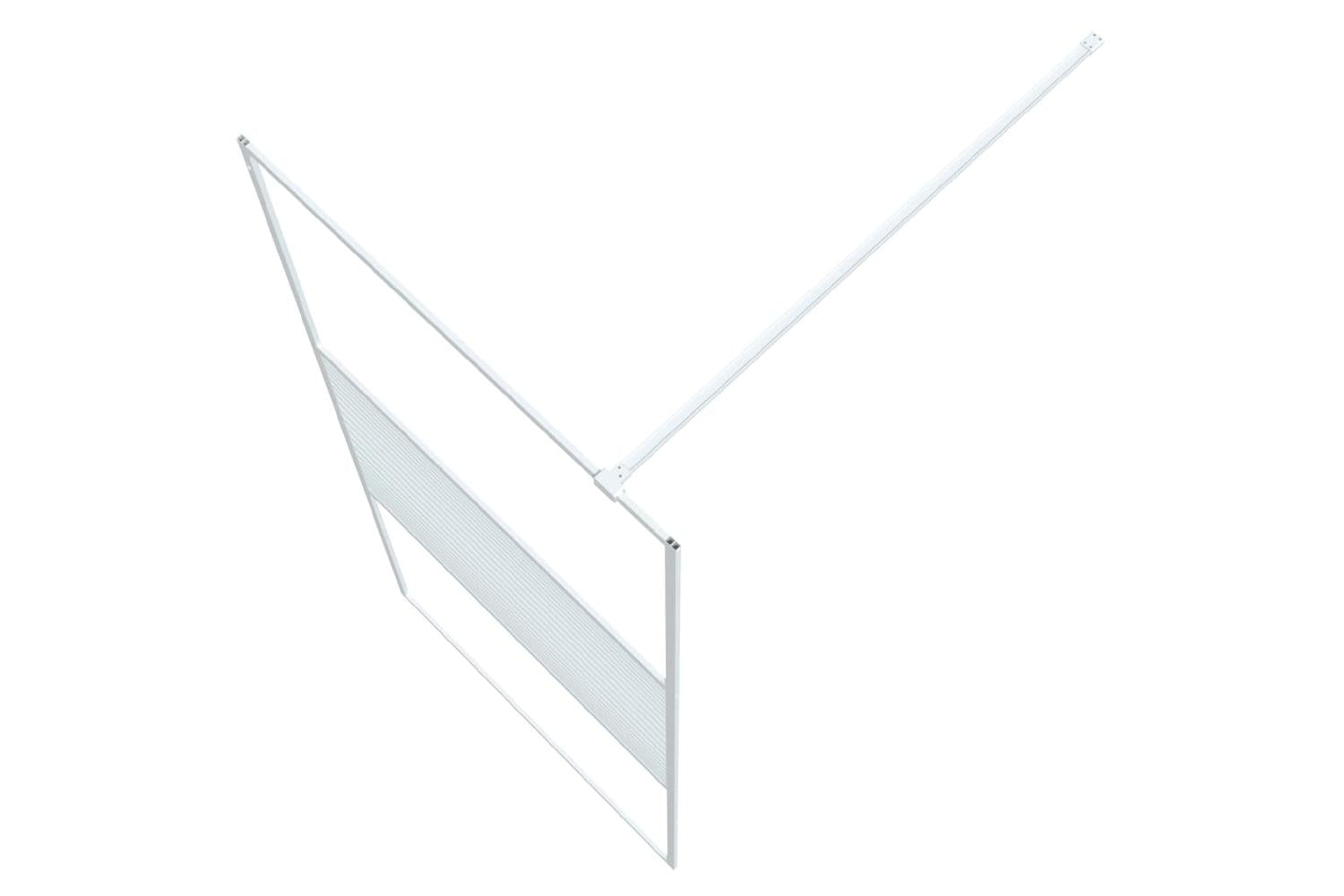 vidaXL 152151 Walk-in Shower Wall White 90x195cm Clear Esg Glass-5