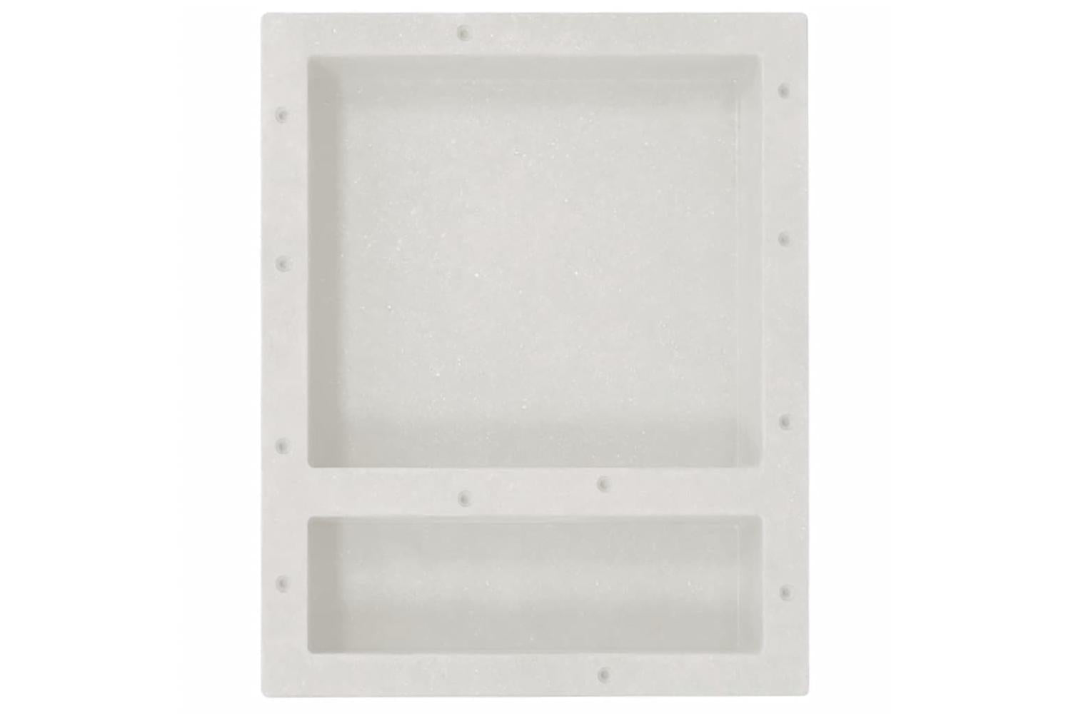 vidaXL 151396 Shower Niche With 2 Compartments Matt White 41x51x10cm-2