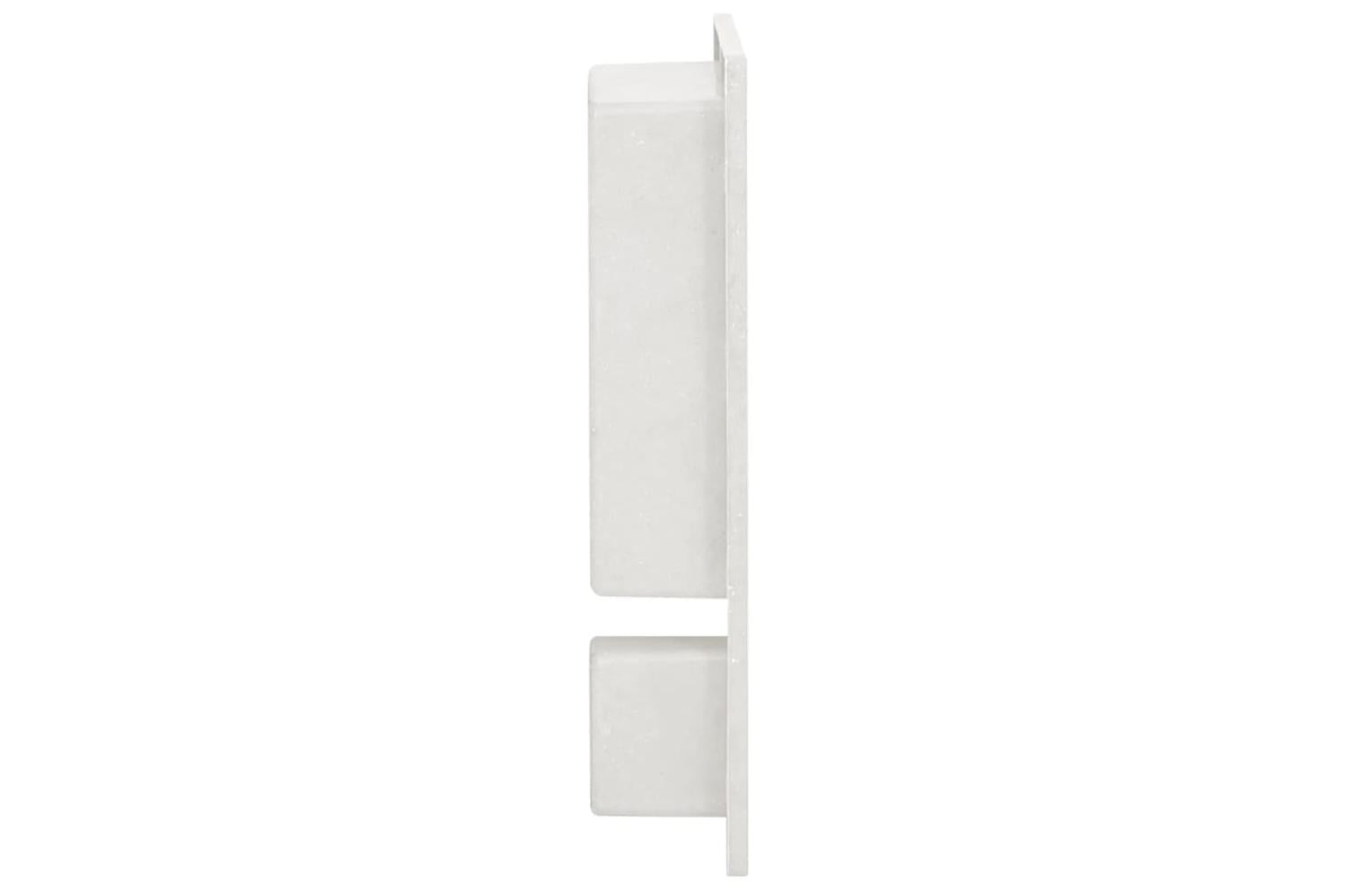 vidaXL 151396 Shower Niche With 2 Compartments Matt White 41x51x10cm-3