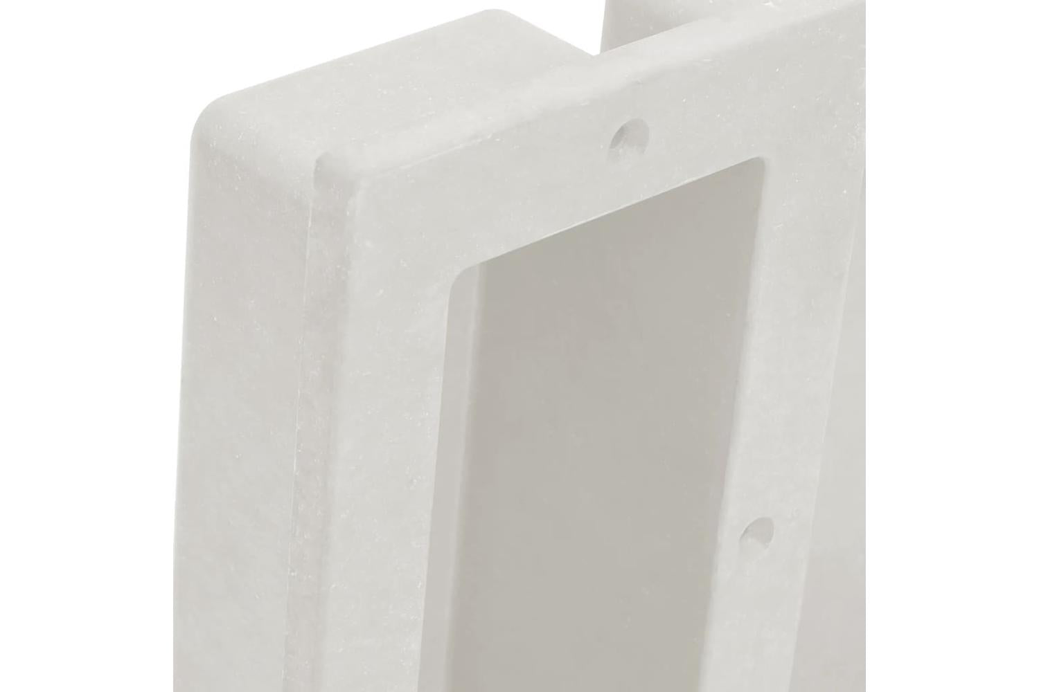 vidaXL 151396 Shower Niche With 2 Compartments Matt White 41x51x10cm-4