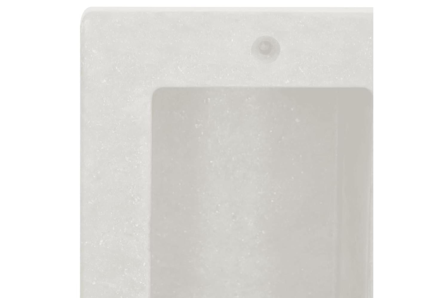 vidaXL 151396 Shower Niche With 2 Compartments Matt White 41x51x10cm-5