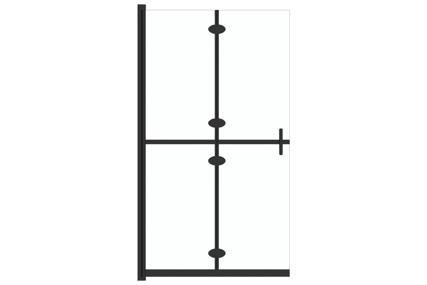 vidaXL 151184 Foldable Walk-in Shower Wall Transparent Esg Glass 110x190cm-2