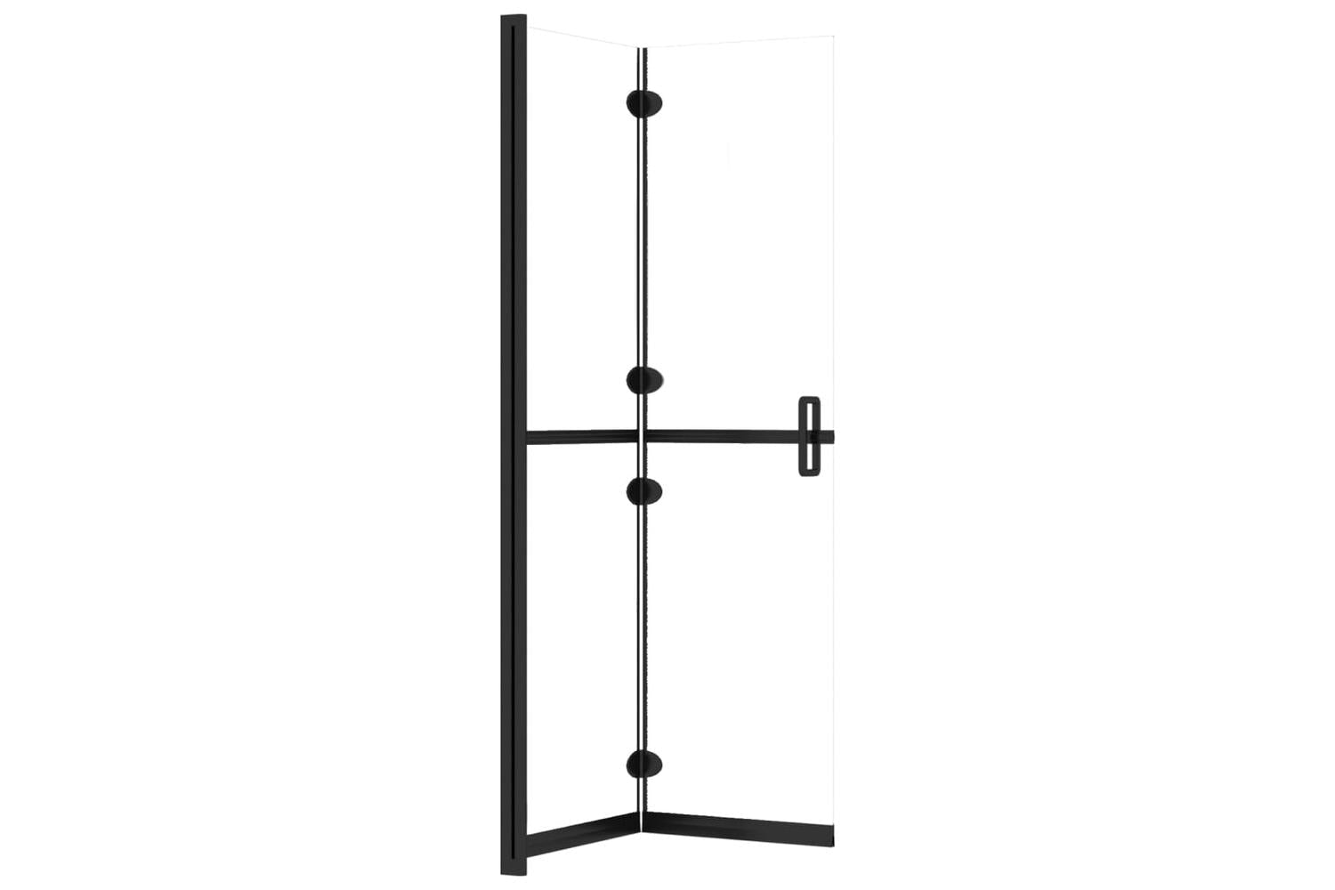 vidaXL 151182 Foldable Walk-in Shower Wall Transparent Esg Glass 90x190cm-5