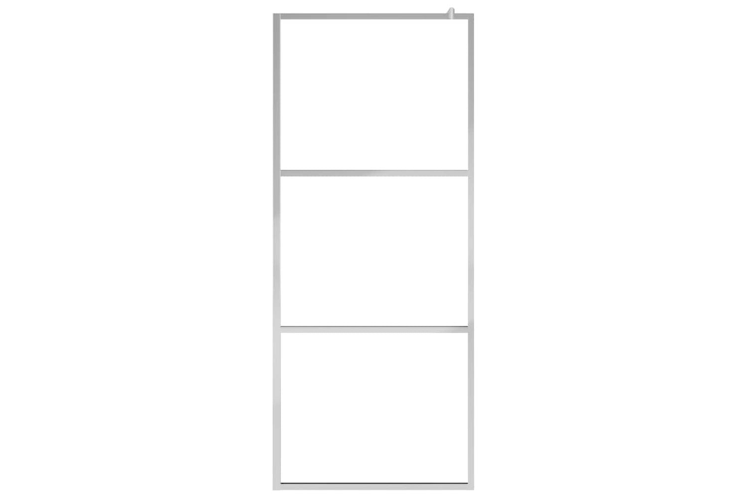 vidaXL 146647 Walk-in Shower Wall With Whole Frosted Esg Glass 100x195cm-3