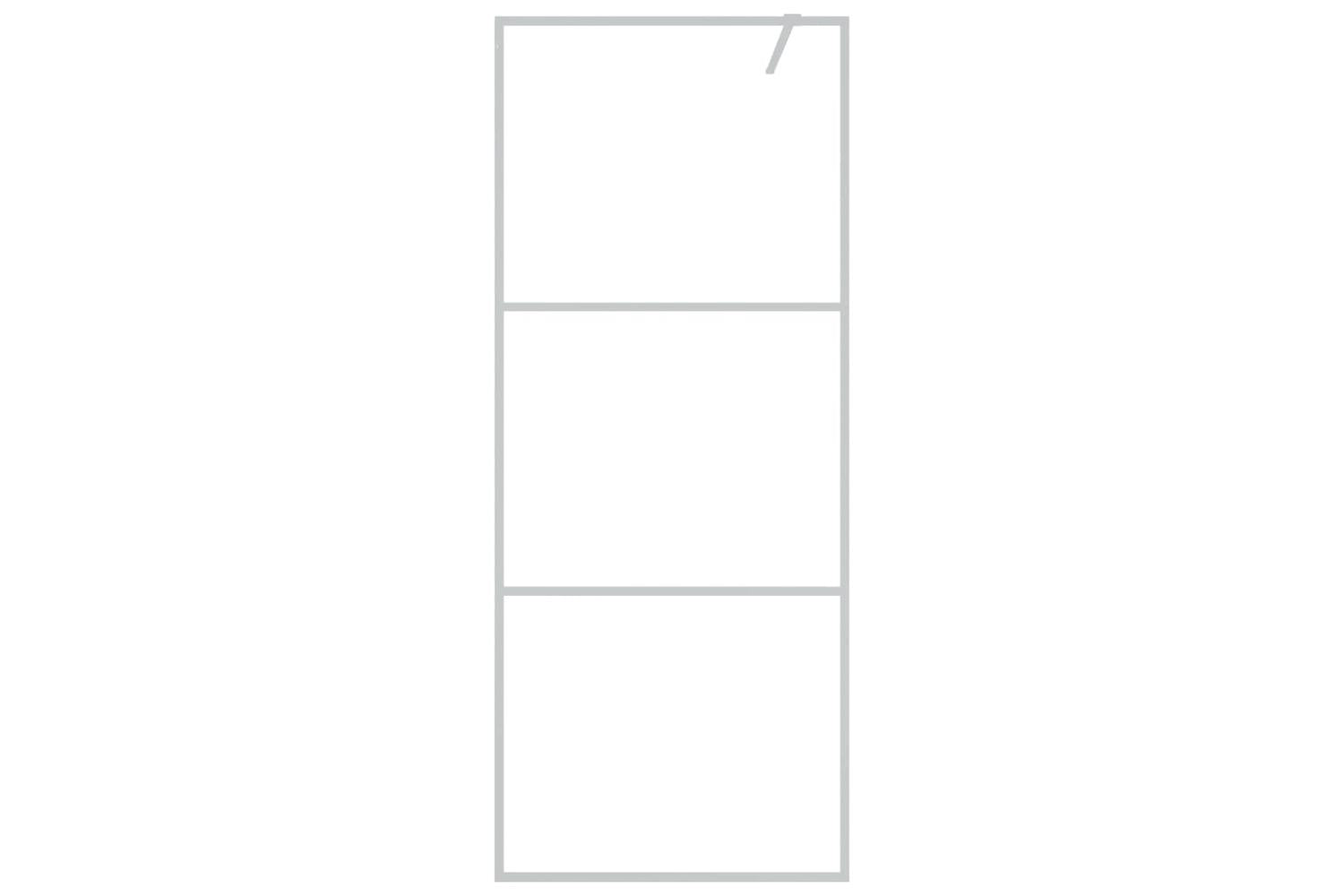 vidaXL 152115 Walk-in Shower Wall Silver 80x195cm Clear Esg Glass-3
