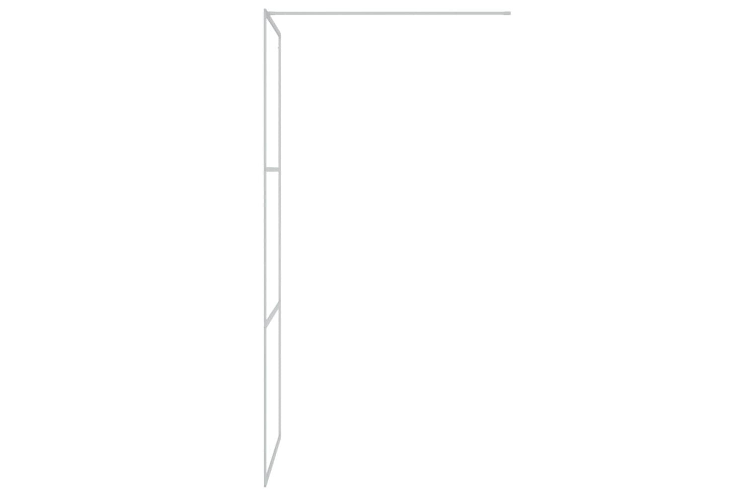 vidaXL 152115 Walk-in Shower Wall Silver 80x195cm Clear Esg Glass-4