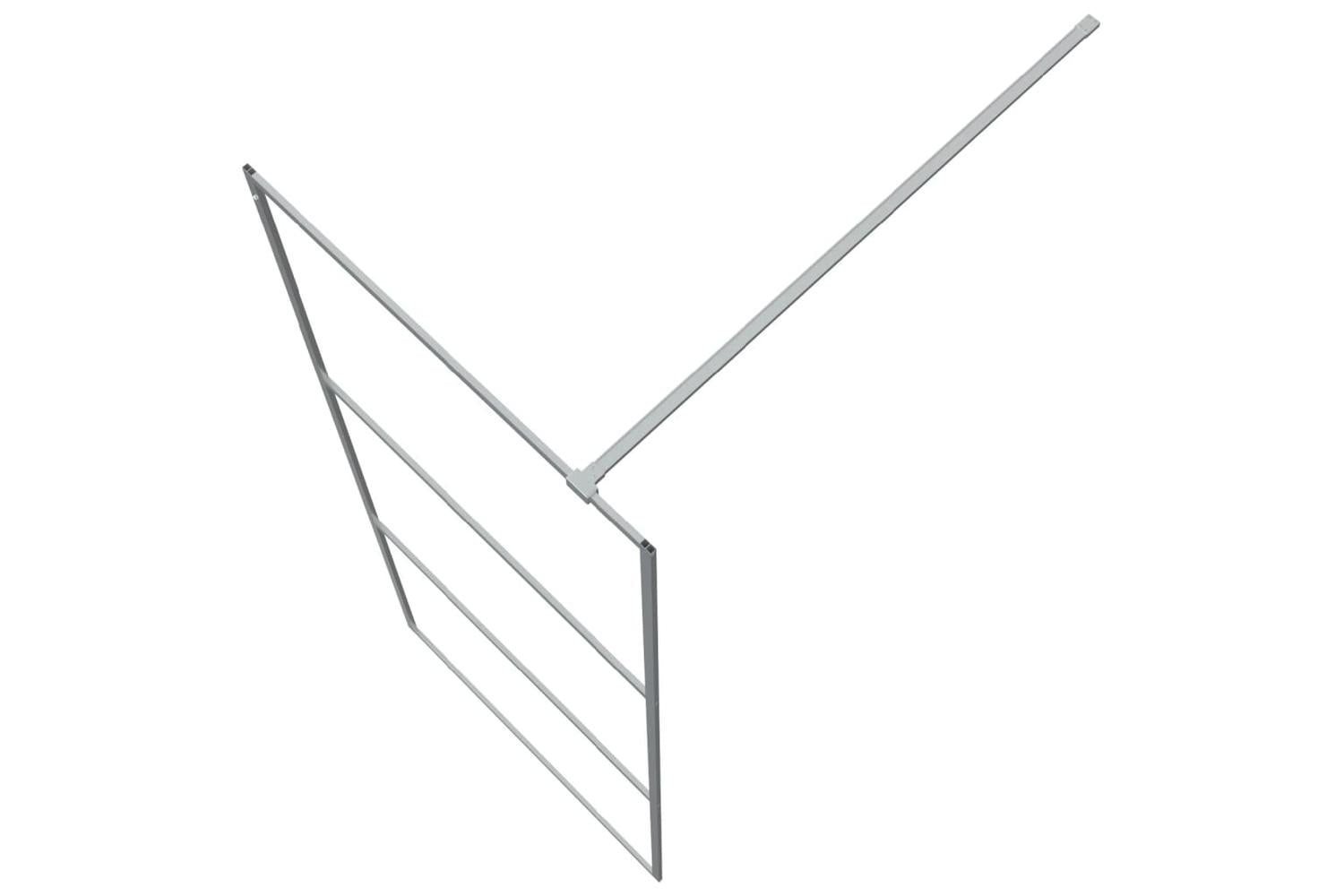 vidaXL 152115 Walk-in Shower Wall Silver 80x195cm Clear Esg Glass-5