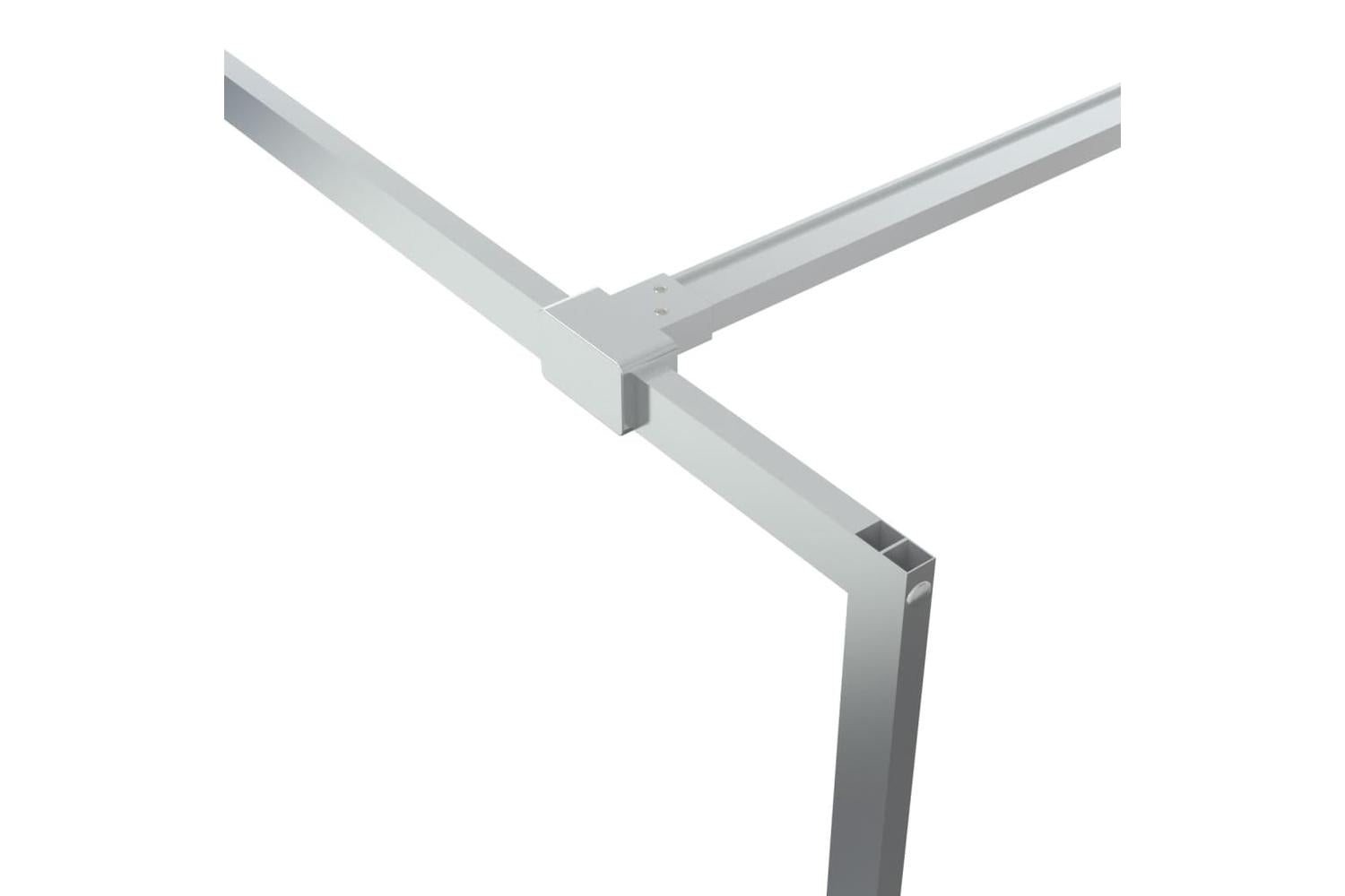 vidaXL 152115 Walk-in Shower Wall Silver 80x195cm Clear Esg Glass-6