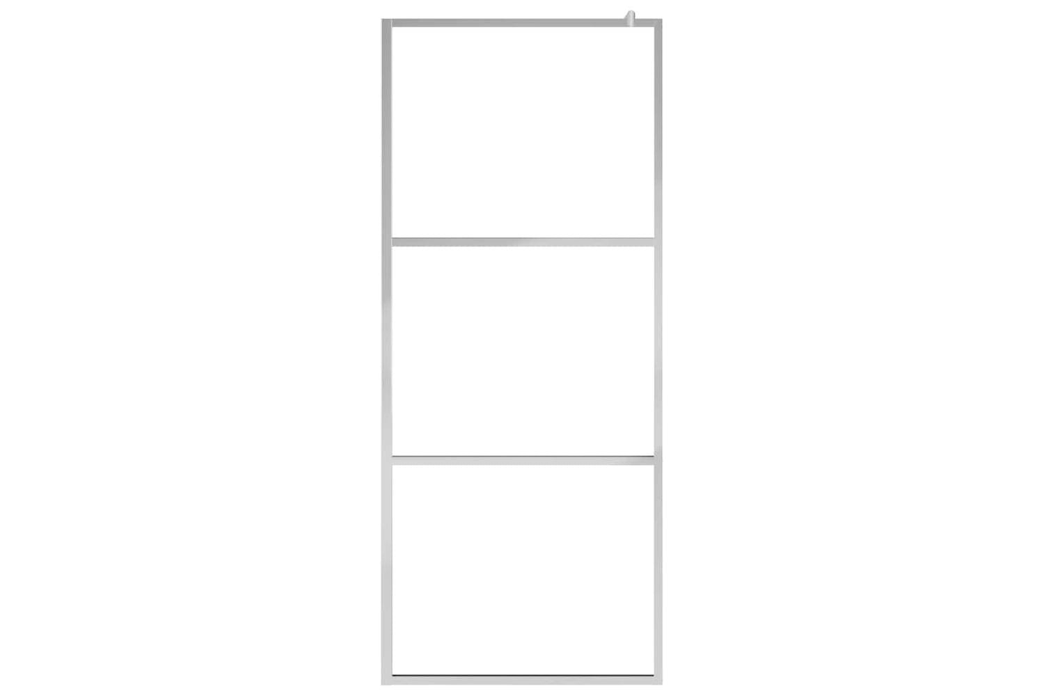 vidaXL 146648 Walk-in Shower Wall With Whole Frosted Esg Glass 115x195cm-3