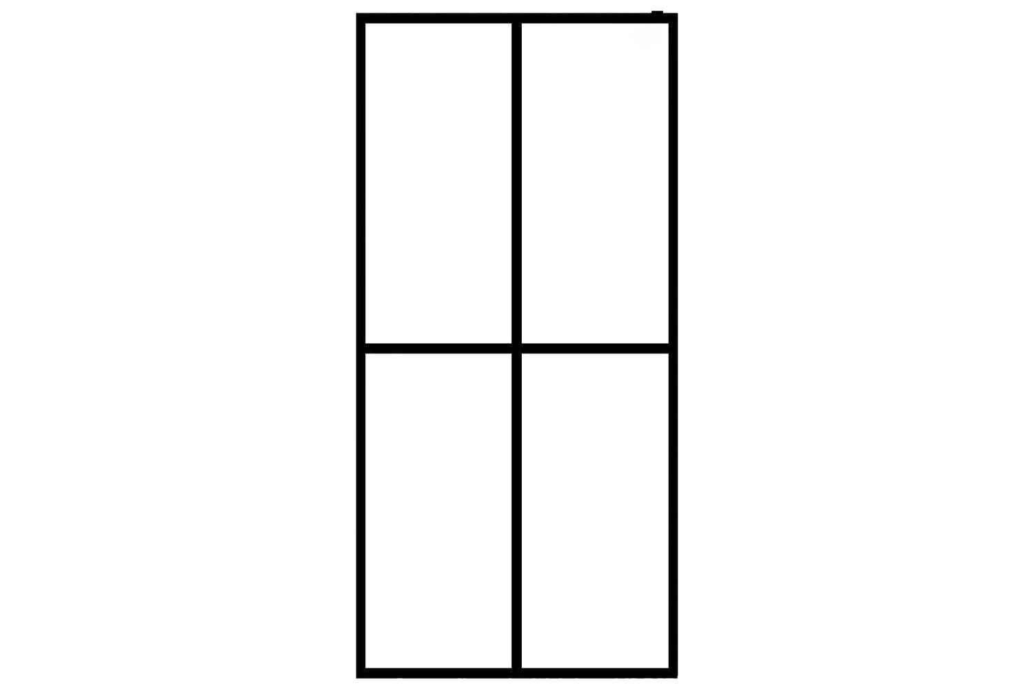 vidaXL 145689 Walk-in Shower Screen Frosted Tempered Glass 80x195cm-3