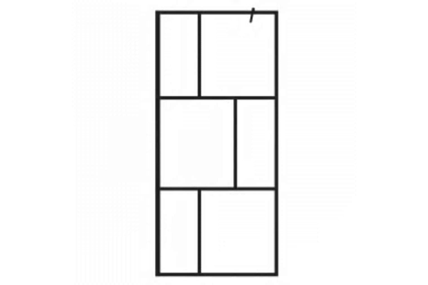 vidaXL 149153 Walk-in Shower Wall With Tempered Glass Black 90x195cm-3
