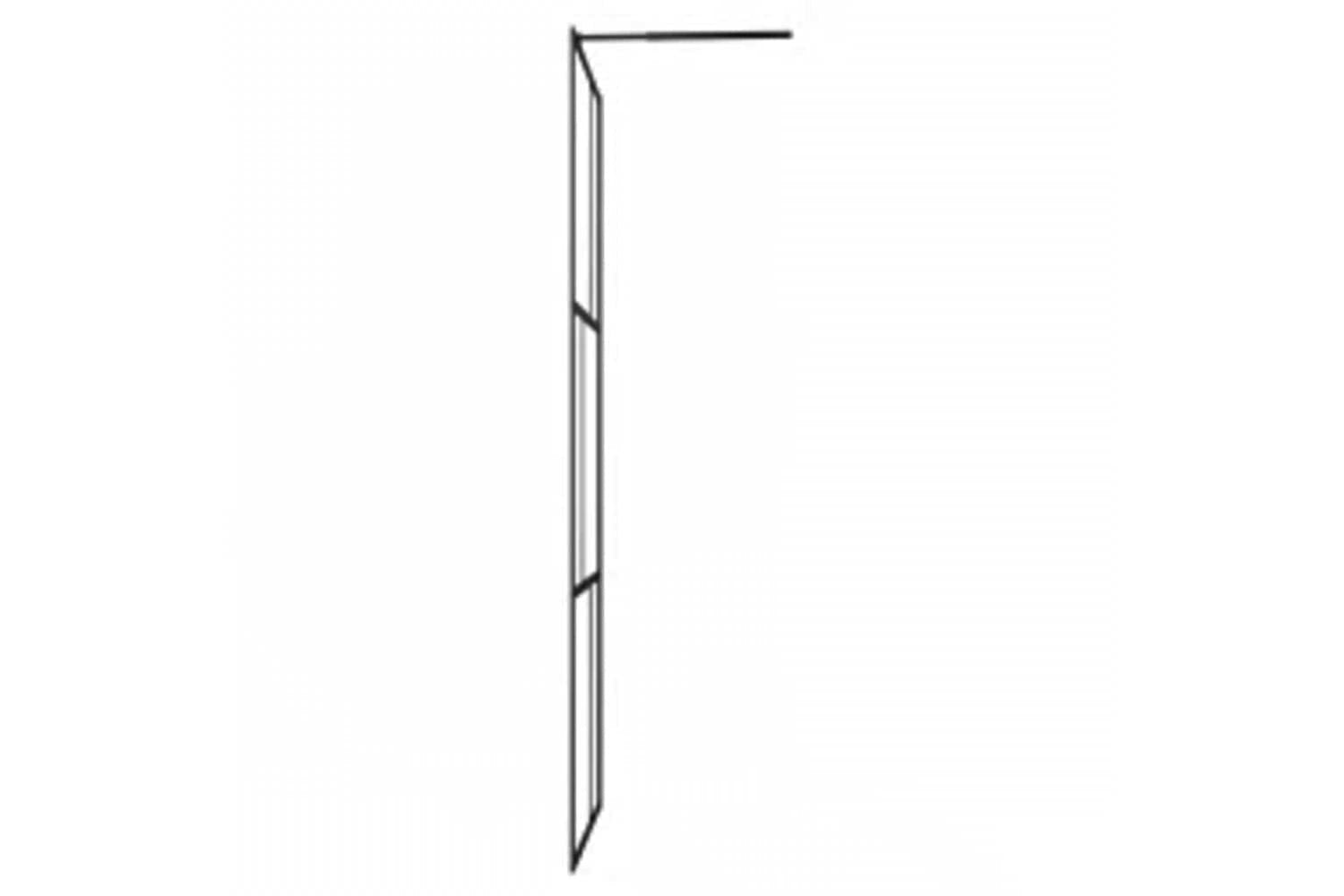 vidaXL 149153 Walk-in Shower Wall With Tempered Glass Black 90x195cm-5