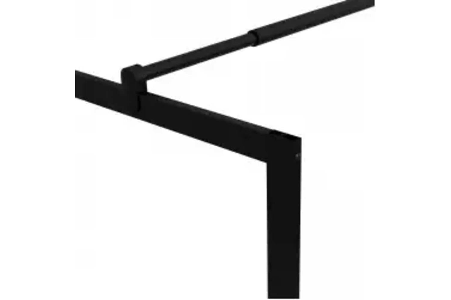 vidaXL 149153 Walk-in Shower Wall With Tempered Glass Black 90x195cm-6