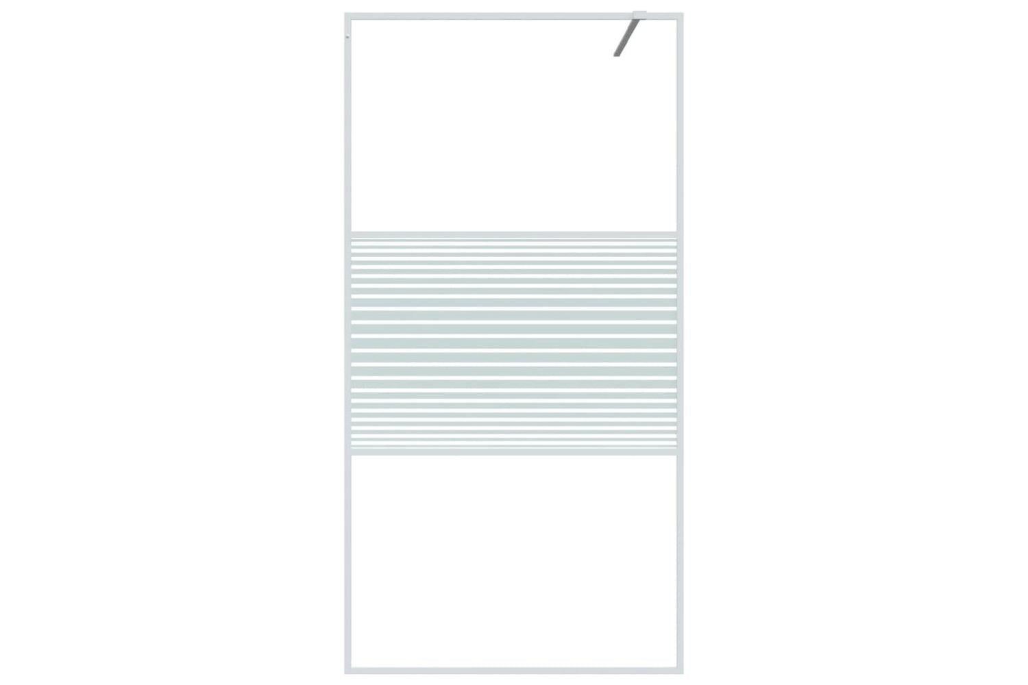 vidaXL 152152 Walk-in Shower Wall White 100x195cm Clear Esg Glass-3