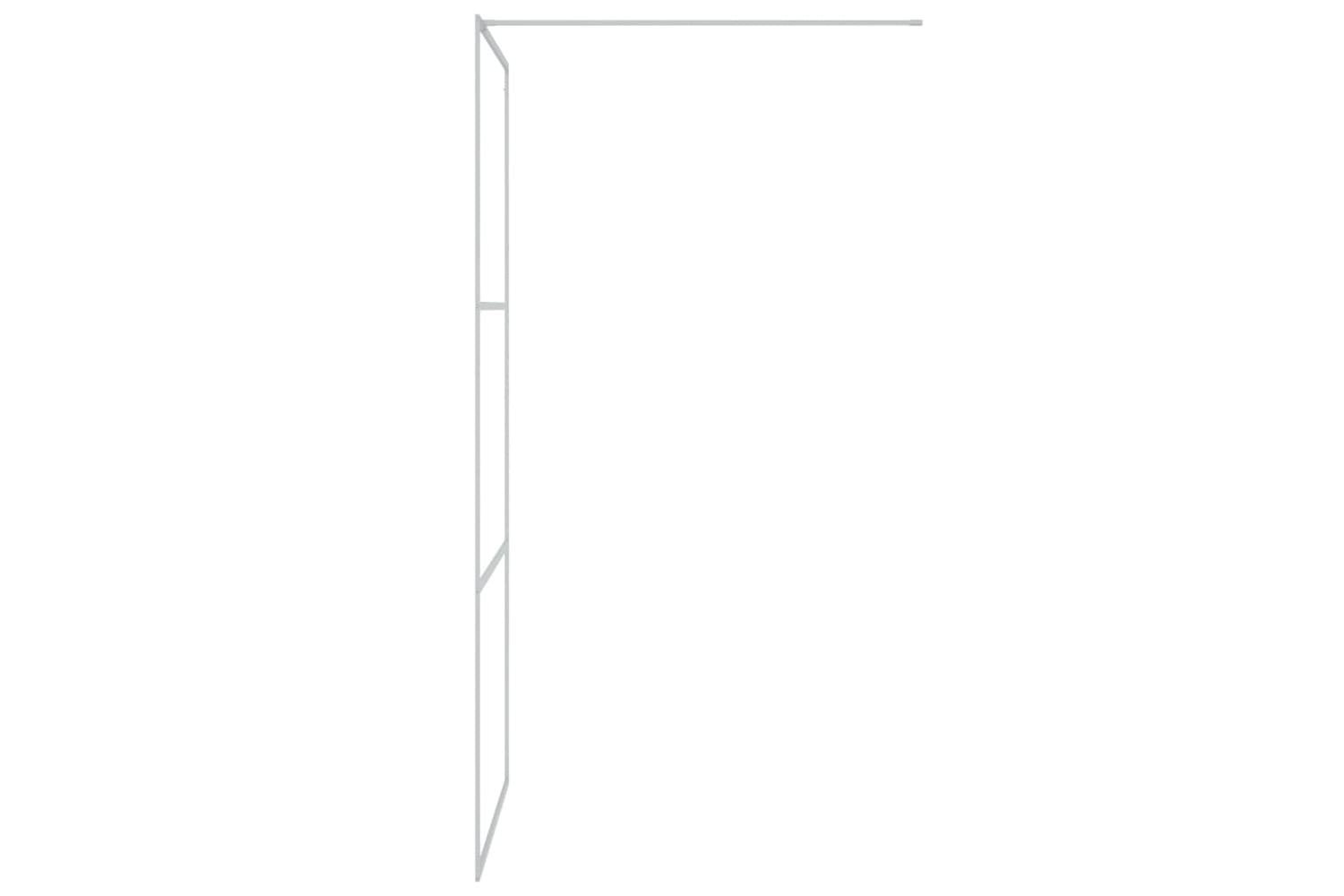 vidaXL 152116 Walk-in Shower Wall Silver 90x195cm Clear Esg Glass-4