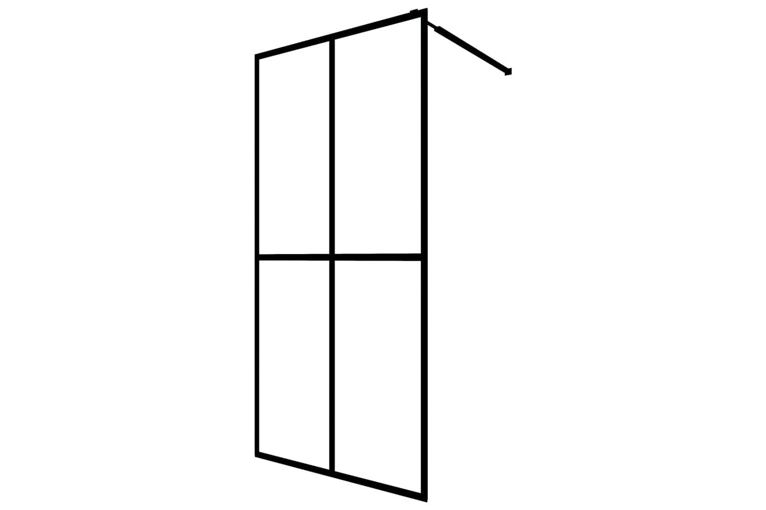 vidaXL 145690 Walk-in Shower Screen Frosted Tempered Glass 90x195cm-2