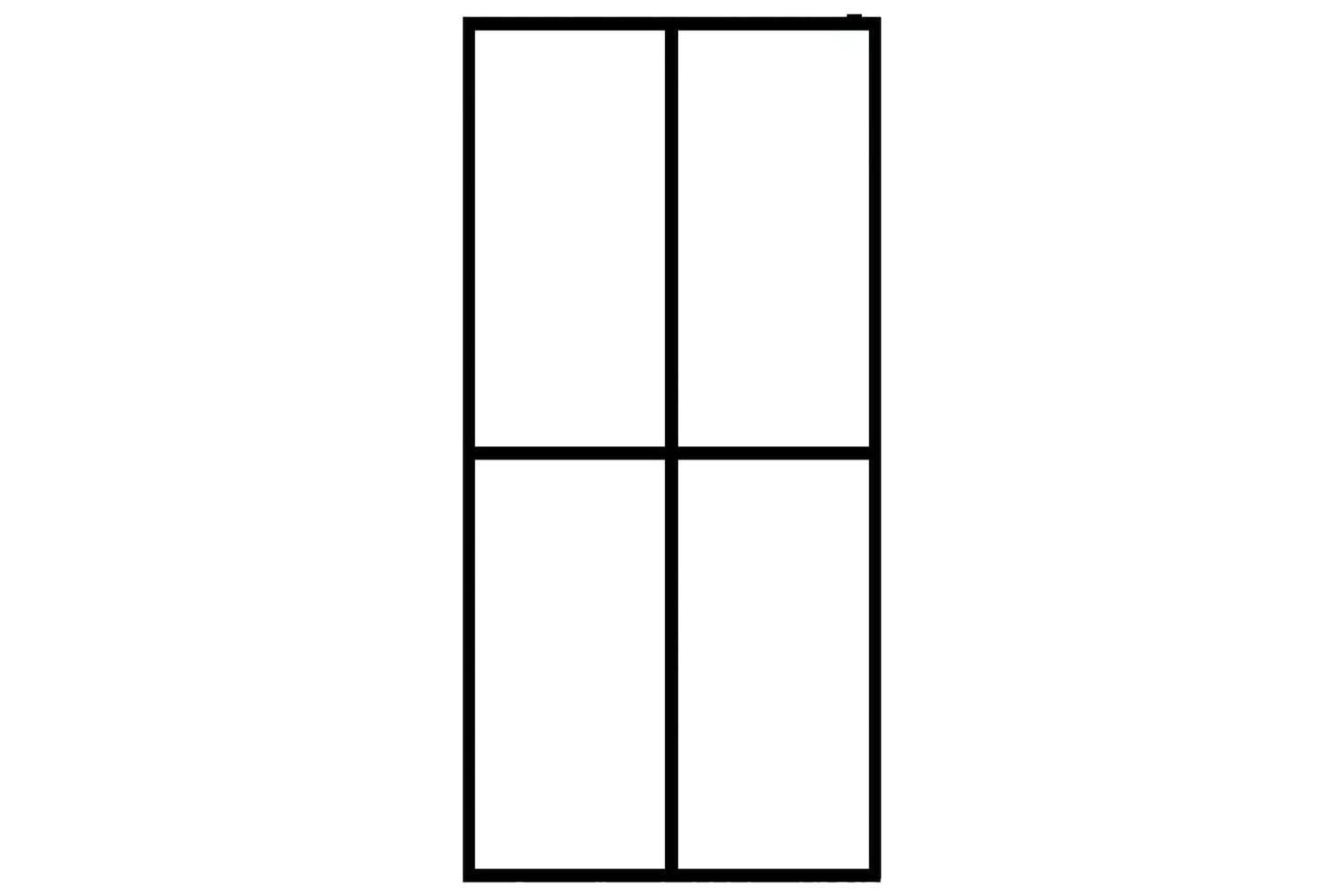 vidaXL 145690 Walk-in Shower Screen Frosted Tempered Glass 90x195cm-3