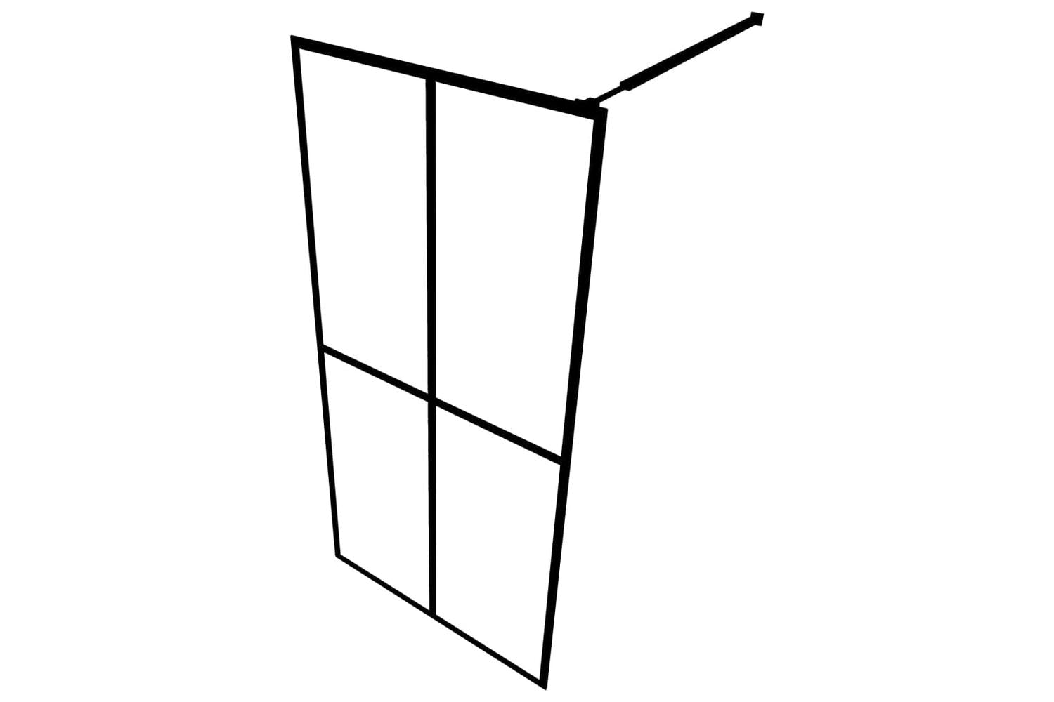 vidaXL 145690 Walk-in Shower Screen Frosted Tempered Glass 90x195cm-5