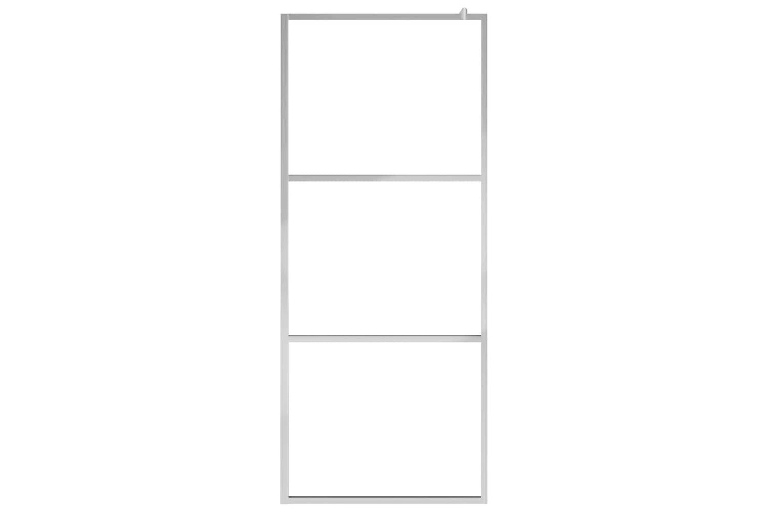 vidaXL 146645 Walk-in Shower Wall With Whole Frosted Esg Glass 80x195cm-3