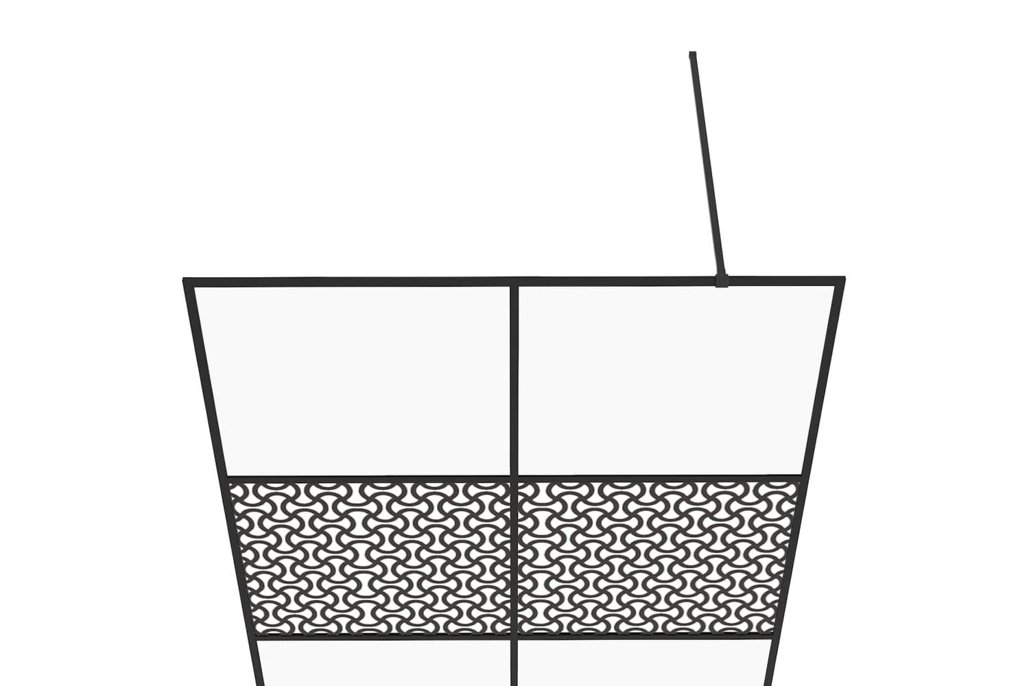 vidaXL 151032 Walk-in Shower Wall With Clear Esg Glass 140x195cm Black-4