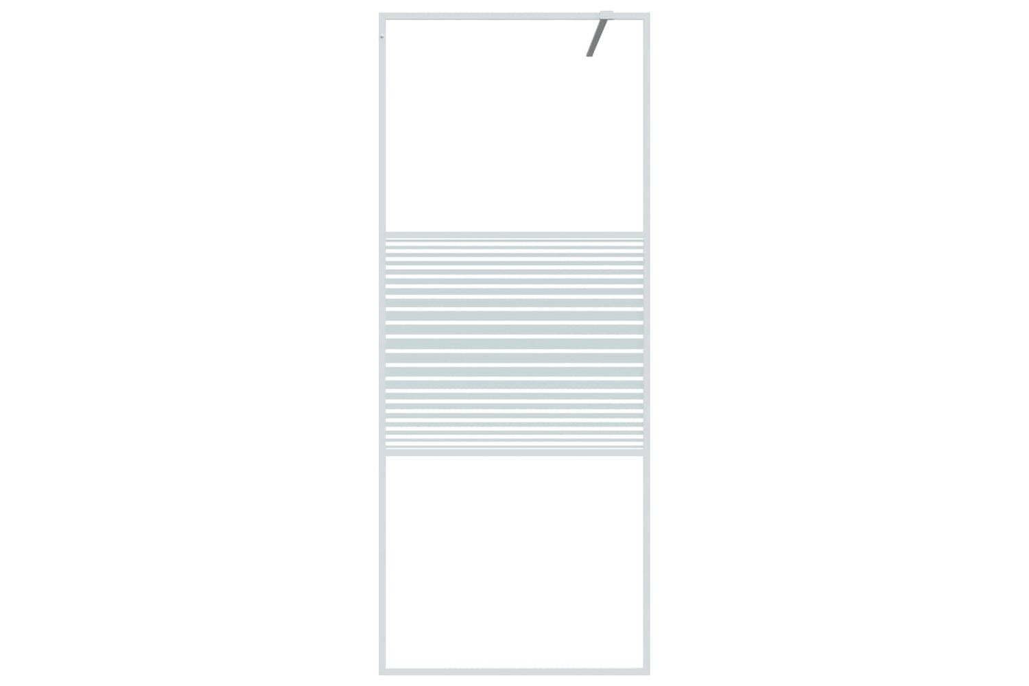 vidaXL 152150 Walk-in Shower Wall White 80x195cm Clear Esg Glass-3
