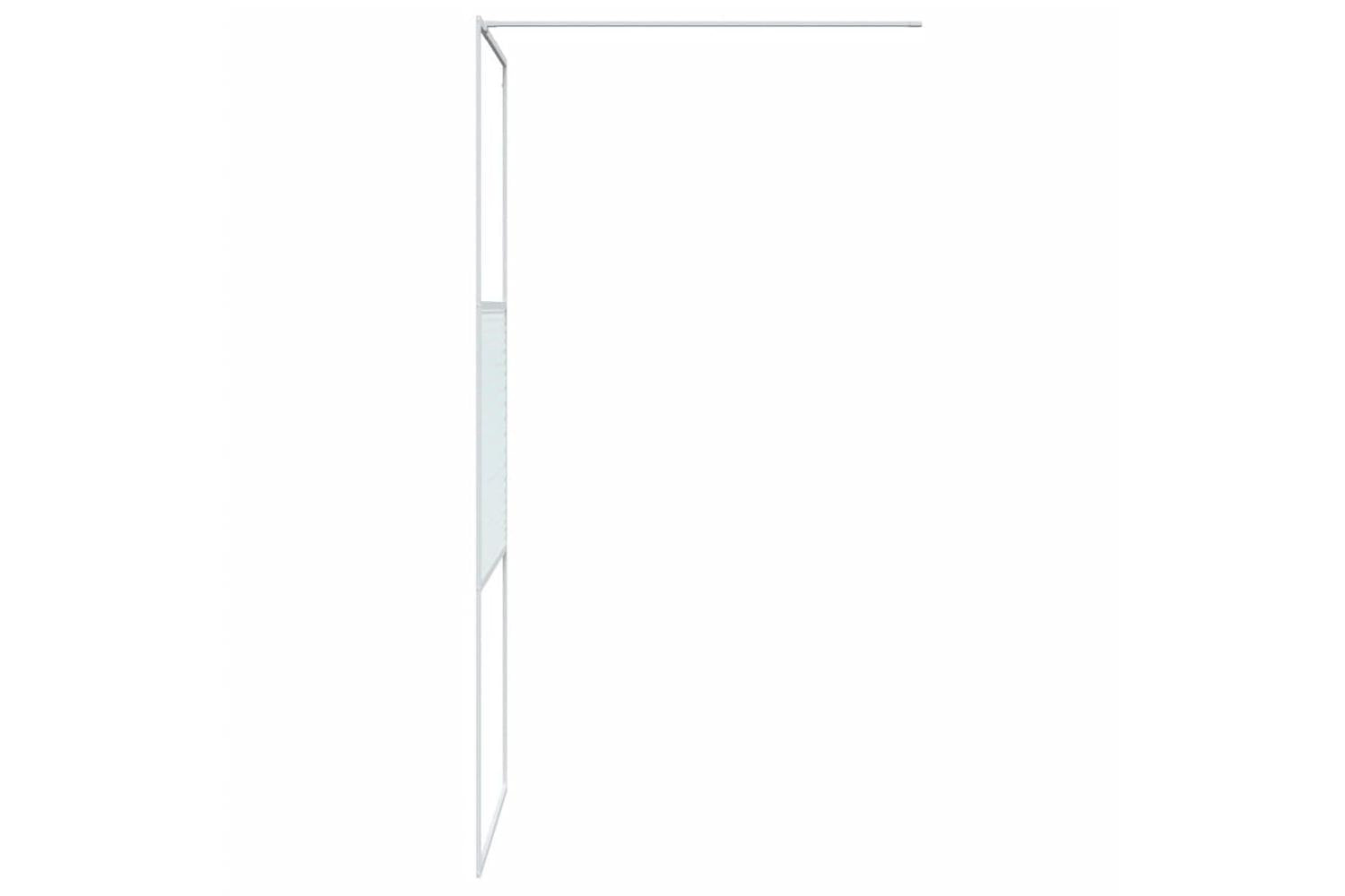 vidaXL 152150 Walk-in Shower Wall White 80x195cm Clear Esg Glass-4