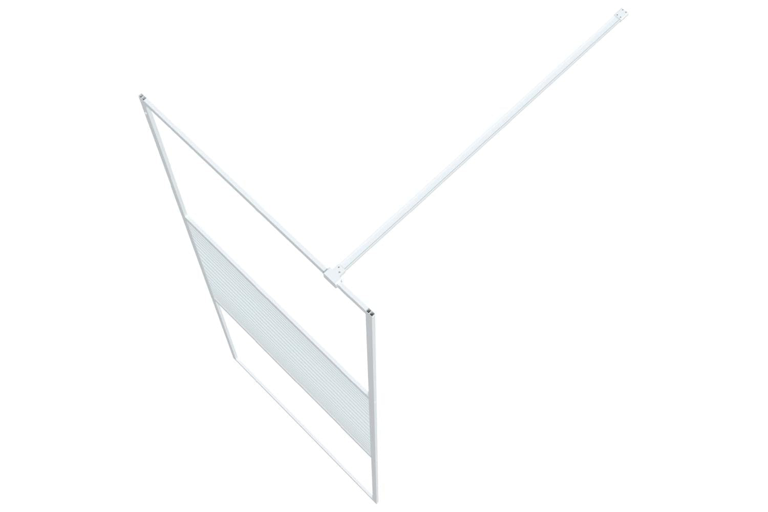 vidaXL 152150 Walk-in Shower Wall White 80x195cm Clear Esg Glass-5