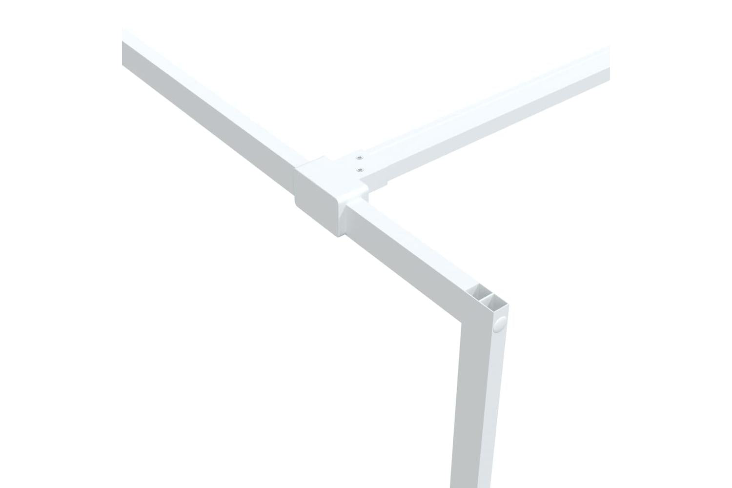 vidaXL 152150 Walk-in Shower Wall White 80x195cm Clear Esg Glass-6