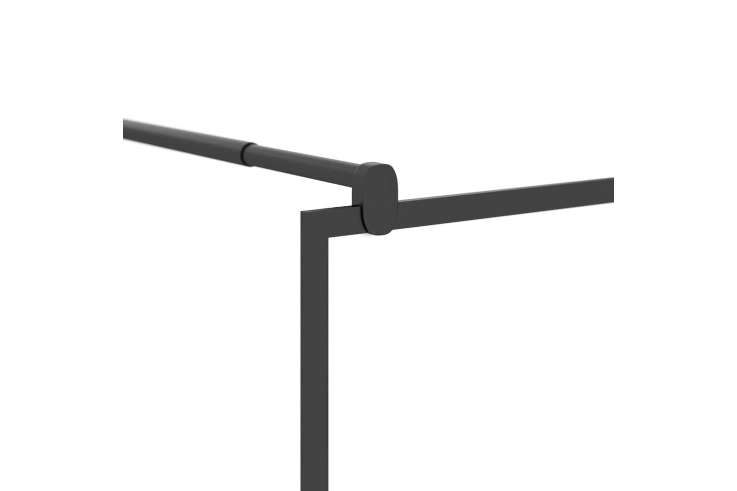 vidaXL 151876 Walk-in Shower Wall 80x195cm Frosted Esg Glass Black-6