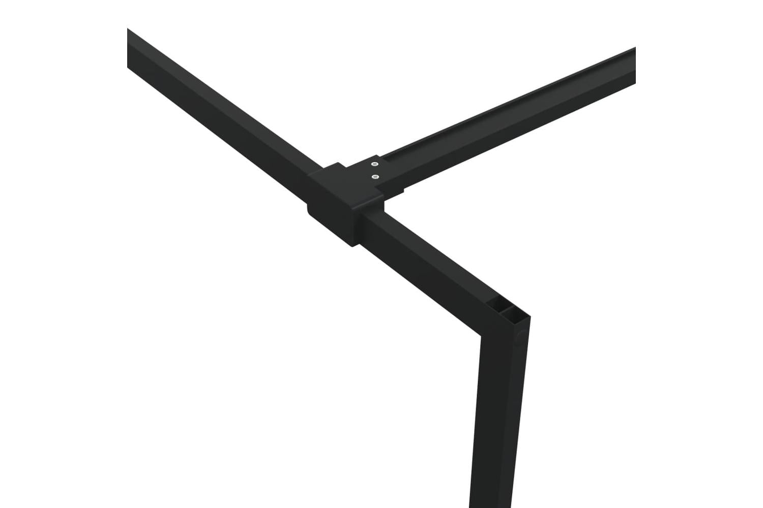 vidaXL 152145 Walk-in Shower Wall Black 80x195cm Clear Esg Glass-6
