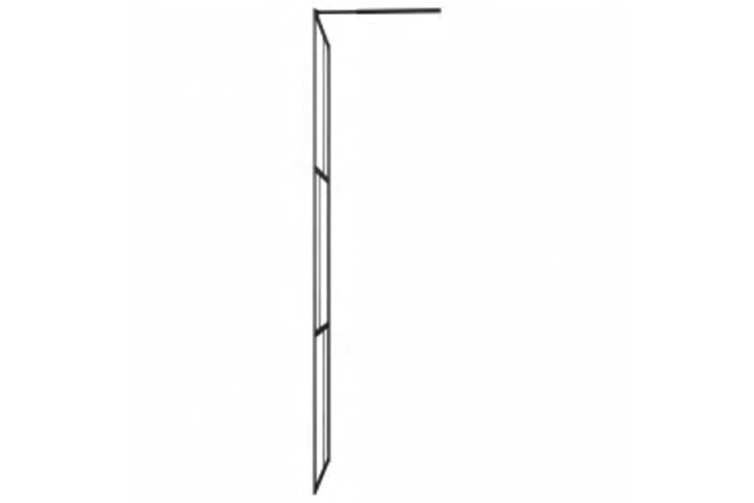 vidaXL 149155 Walk-in Shower Wall With Tempered Glass Black 115x195cm-4