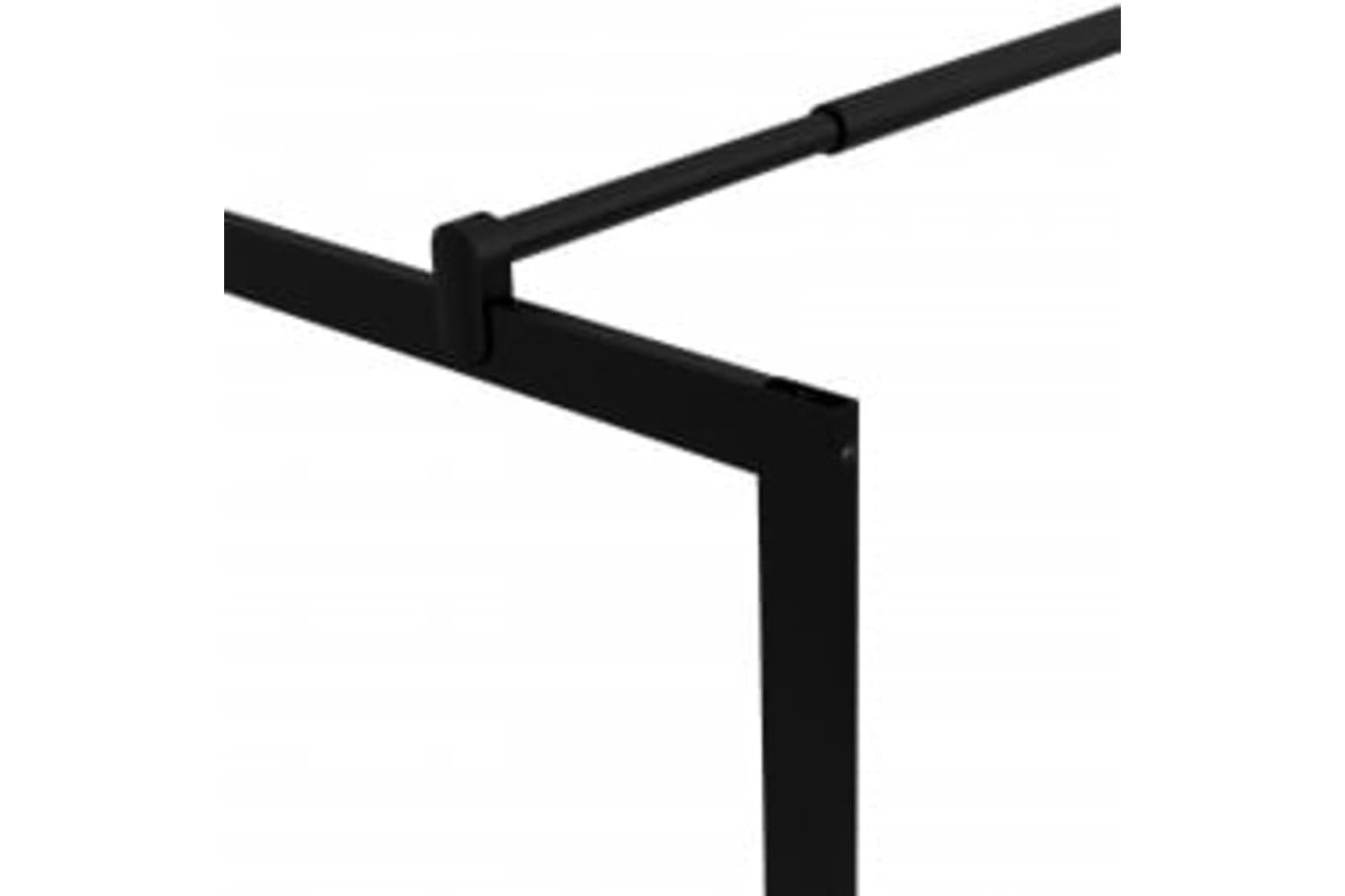 vidaXL 149155 Walk-in Shower Wall With Tempered Glass Black 115x195cm-6