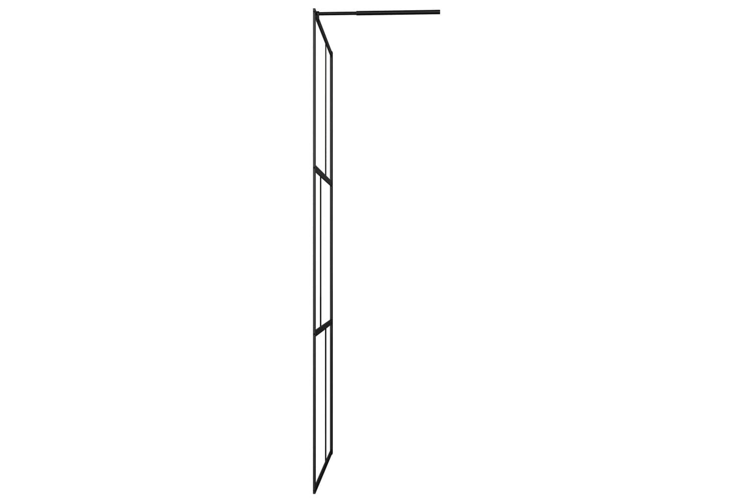 vidaXL 149154 Walk-in Shower Wall With Tempered Glass Black 100x195cm-4