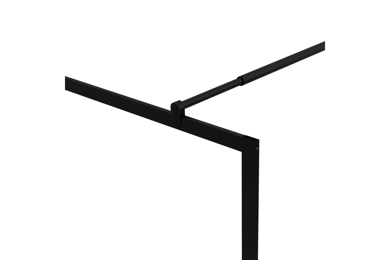vidaXL 149154 Walk-in Shower Wall With Tempered Glass Black 100x195cm-6