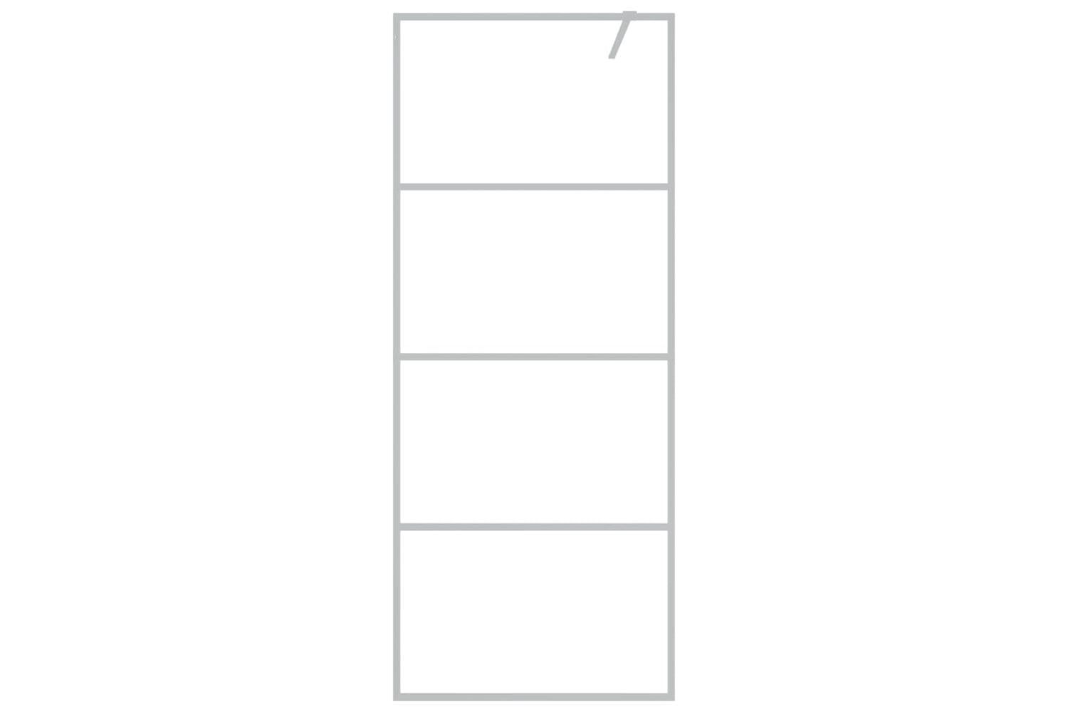 vidaXL 152135 Walk-in Shower Wall Silver 80x195cm Clear Esg Glass-3