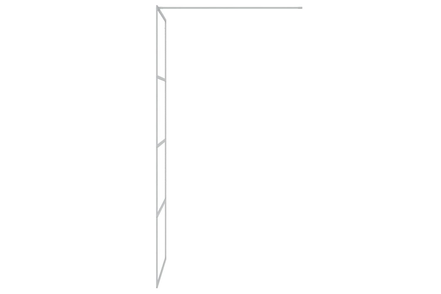 vidaXL 152135 Walk-in Shower Wall Silver 80x195cm Clear Esg Glass-4