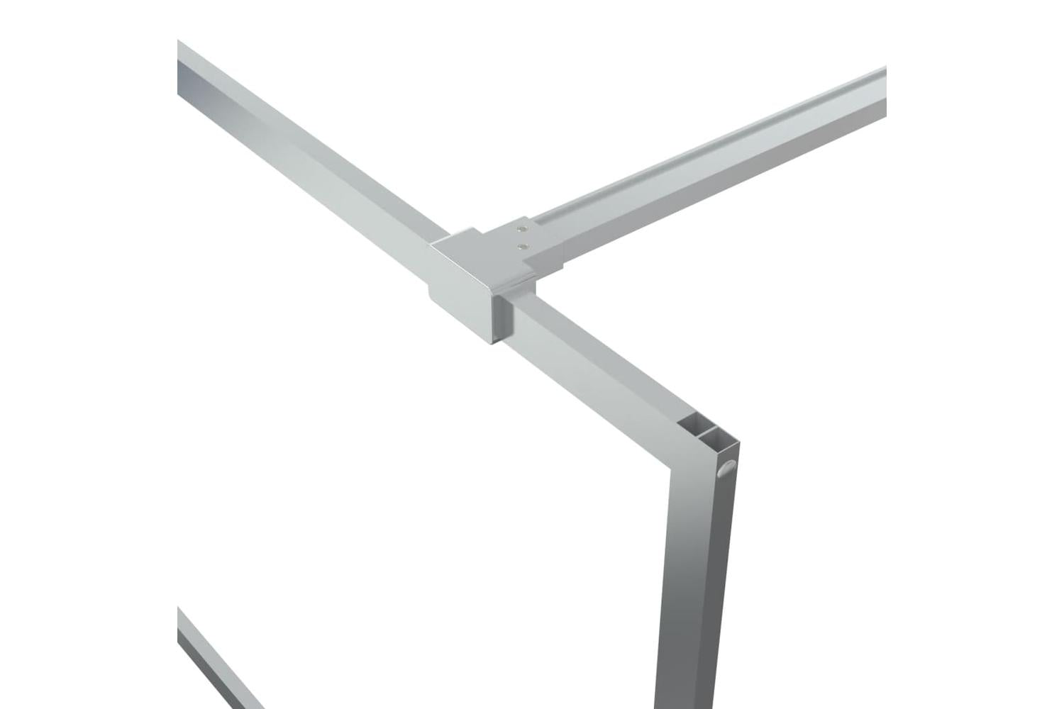 vidaXL 152135 Walk-in Shower Wall Silver 80x195cm Clear Esg Glass-6