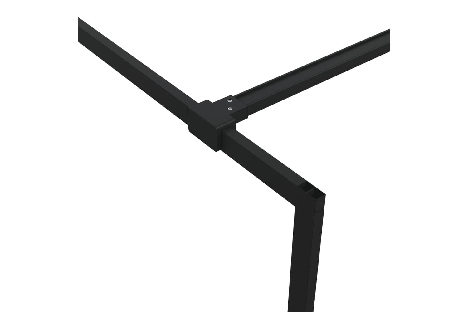 vidaXL 152146 Walk-in Shower Wall Black 90x195cm Clear Esg Glass-6